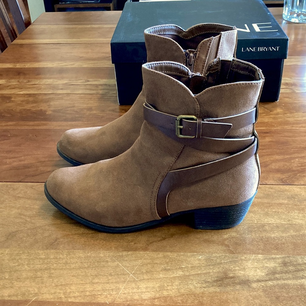 Lane Bryant Strap Booties - 9W, Wide Calf